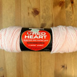 Pink Yarn Red Heart Vintage Knitting Crochet Light Pink New